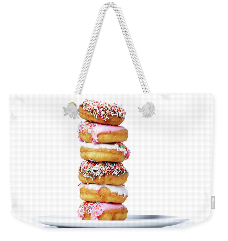 Unhealthy Eating Weekender Tote Bag featuring the photograph Donuts by David Freund