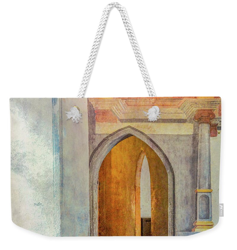 Chateau Chillon Weekender Tote Bag featuring the photograph Doorway, Chateau Chillon by Marcy Wielfaert