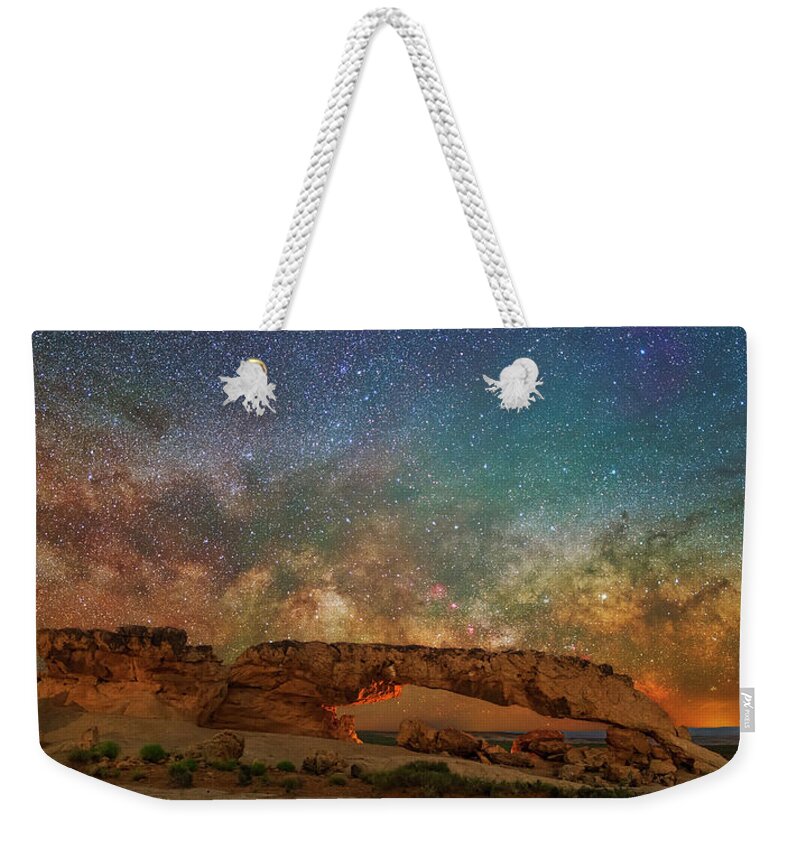 Astro Weekender Tote Bag featuring the photograph Dragons Rise by Ralf Rohner