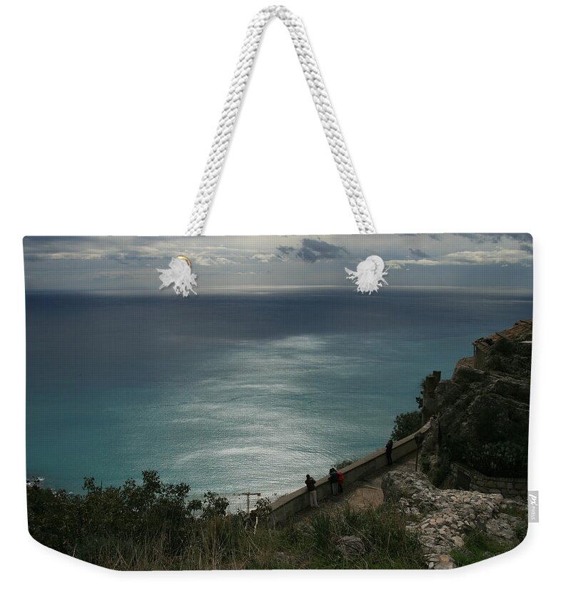 Scenics Weekender Tote Bag featuring the photograph Dramatic Taormina View, Sicily by Inspiring Photography