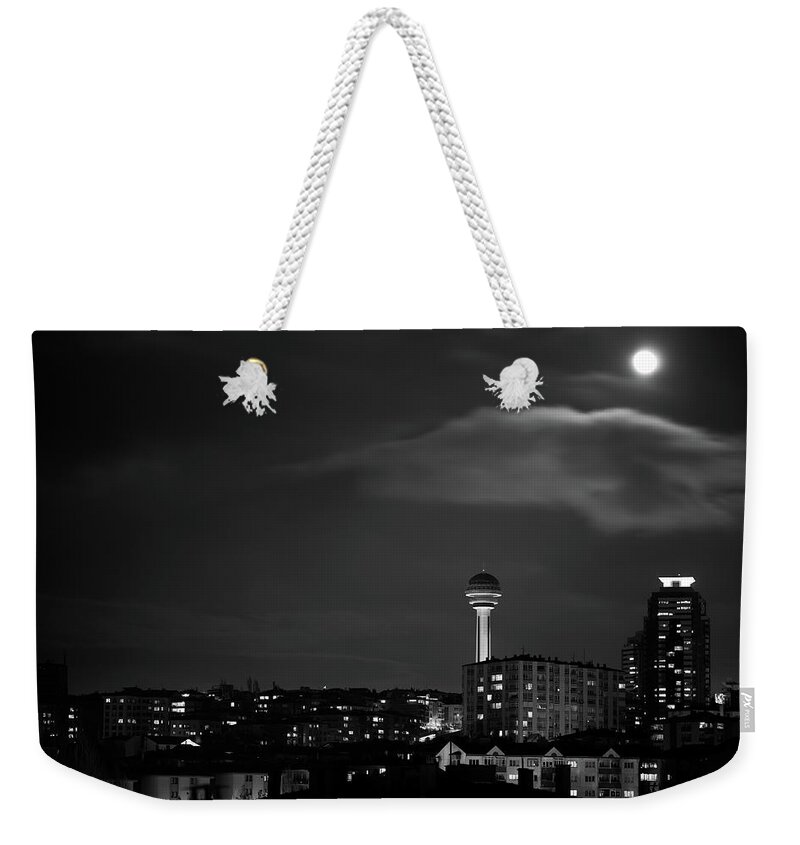 Apartment Weekender Tote Bag featuring the photograph Dramatic Weather-city Life At Ankara by 1001slide