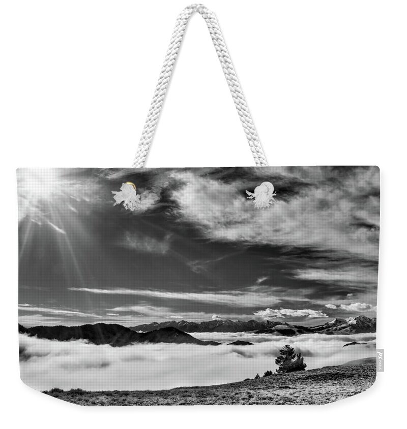 Nature Weekender Tote Bag featuring the photograph Dramatic Yet Serene by Leland D Howard