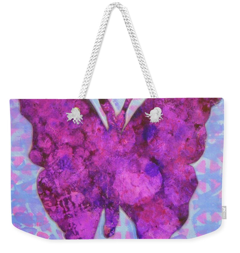 Butterfly Weekender Tote Bag featuring the mixed media Dream Butterfly by Lisa Crisman