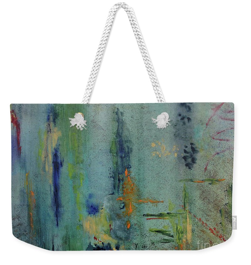 Abstract Weekender Tote Bag featuring the painting Dreaming #3 by Karen Fleschler