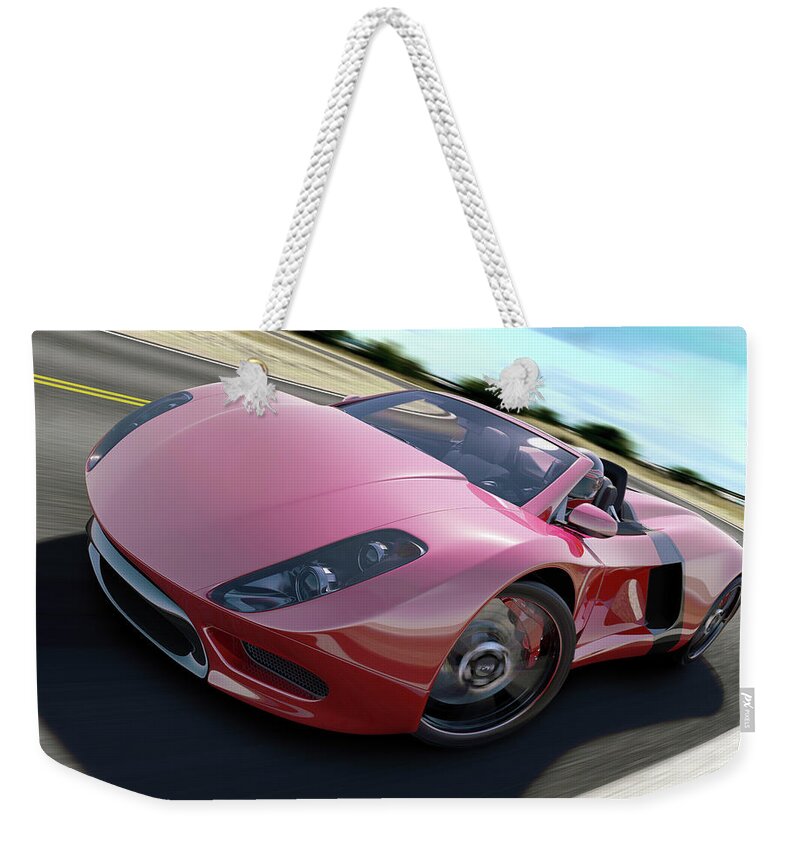 Curve Weekender Tote Bag featuring the photograph Driving by Mevans