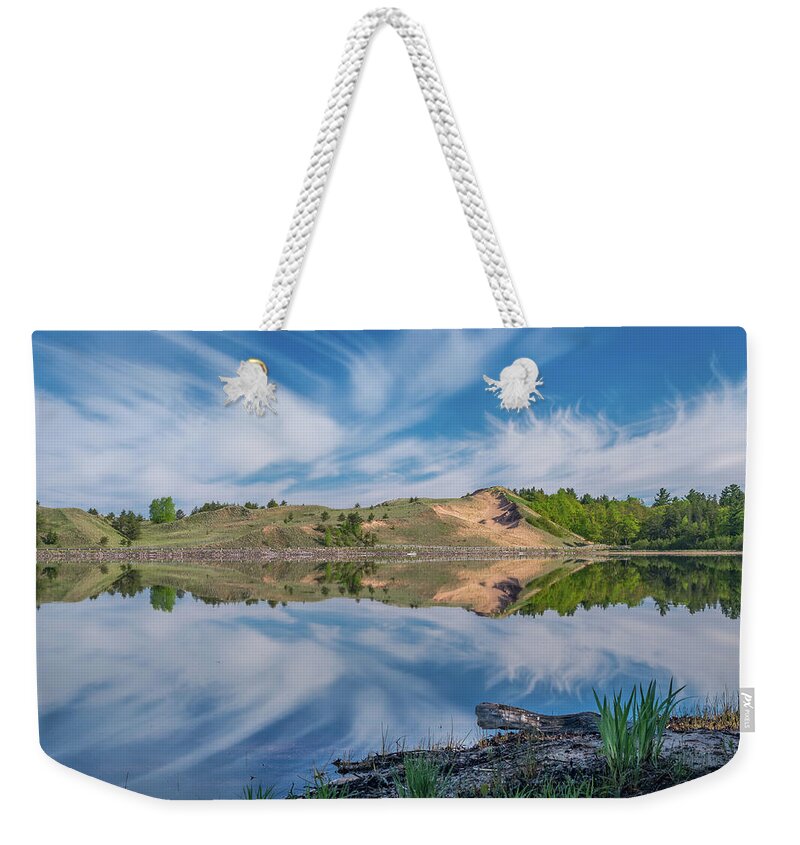 Grand Marais Mi Weekender Tote Bag featuring the photograph Dune Reflection by Gary McCormick