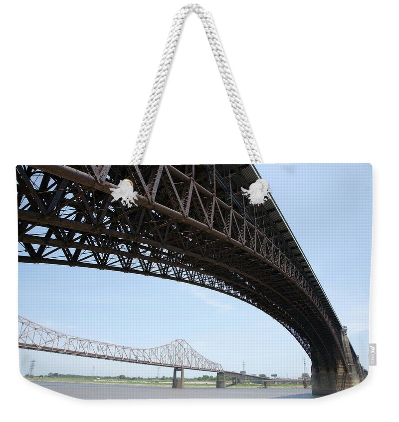Arch Weekender Tote Bag featuring the photograph Eads Bridge, St. Louis, Missouri by Jupiterimages