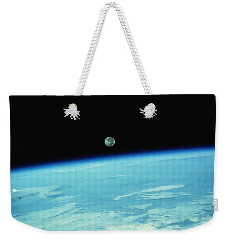 Majestic Weekender Tote Bag featuring the photograph Earth From Space by Internetwork Media