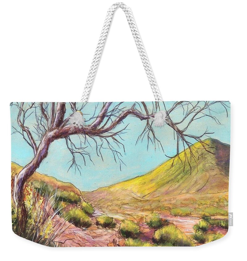 Landscape Weekender Tote Bag featuring the painting East Franklins by Candy Mayer