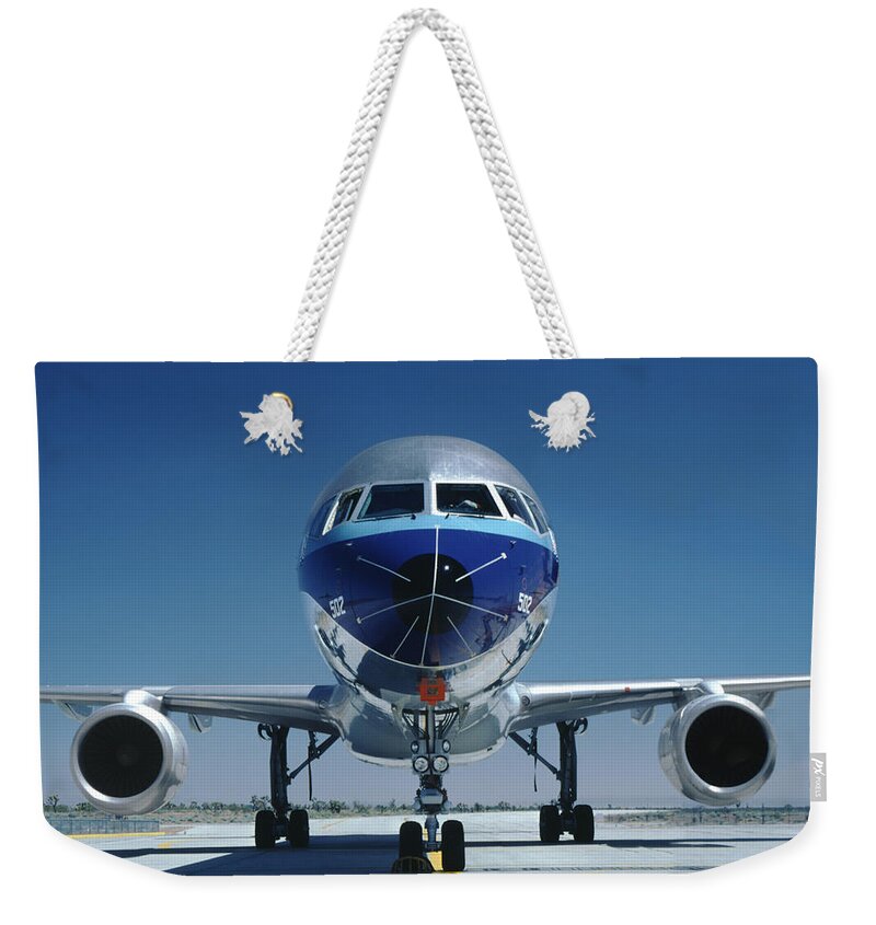 Eastern Airlines Weekender Tote Bag featuring the photograph Eastern Boeing 757-225 Waiting to Fly by Erik Simonsen