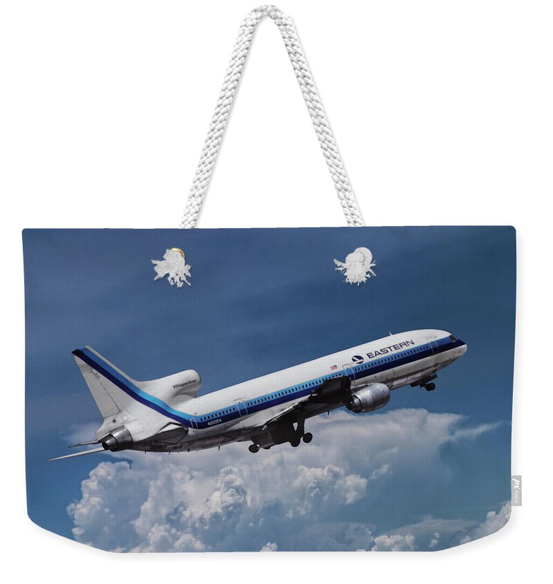 Eastern Airlines Weekender Tote Bag featuring the photograph Eastern Whisperliner L-1011 by Erik Simonsen