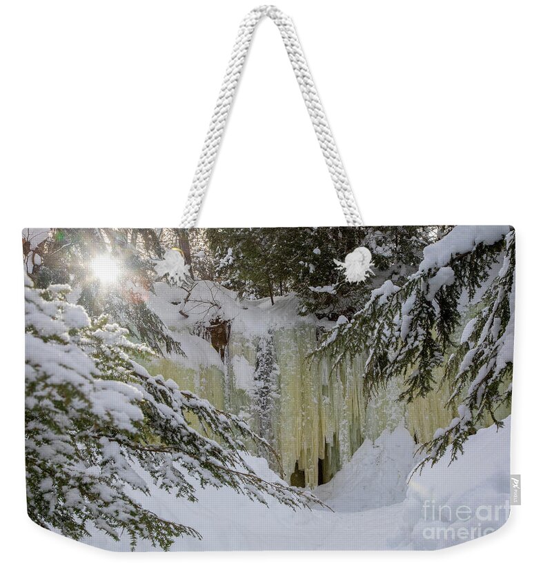 Eben Ice Caves Weekender Tote Bag featuring the photograph Eben Ice Caves by Jim West