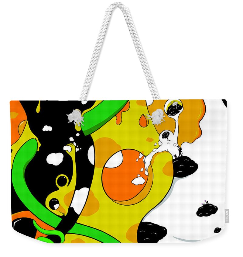 Brains Weekender Tote Bag featuring the drawing Echonomics by Craig Tilley