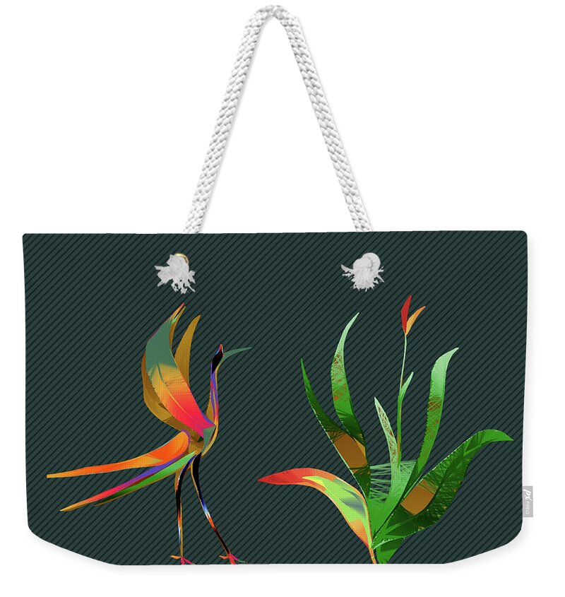 Bird Weekender Tote Bag featuring the digital art Ecospheric by Asok Mukhopadhyay