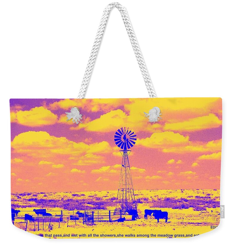 Edit This 11 Weekender Tote Bag featuring the photograph Edit This 11 - Windmill by VIVA Anderson