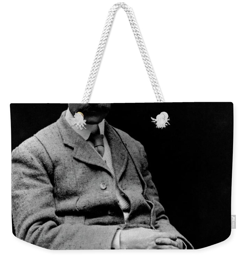 Elgar Weekender Tote Bag featuring the photograph Edward Elgar, at time of writing Gerontius, English composer by English School