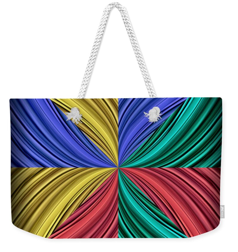 Eight Weekender Tote Bag featuring the digital art Eight Track Of Record by Leo Symon