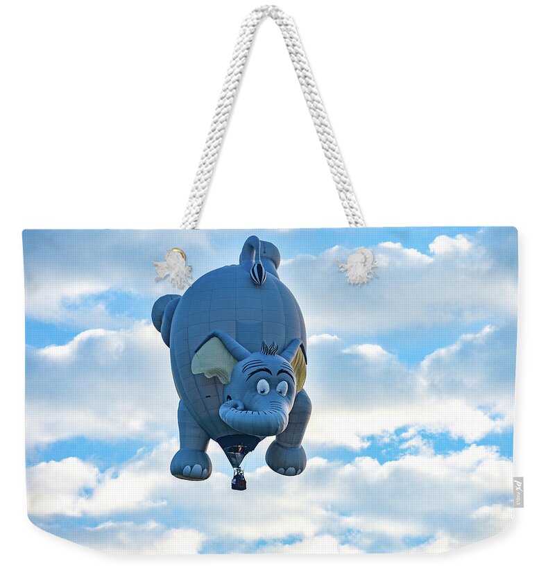 Balloon Weekender Tote Bag featuring the photograph Elephant by Michelle Wittensoldner