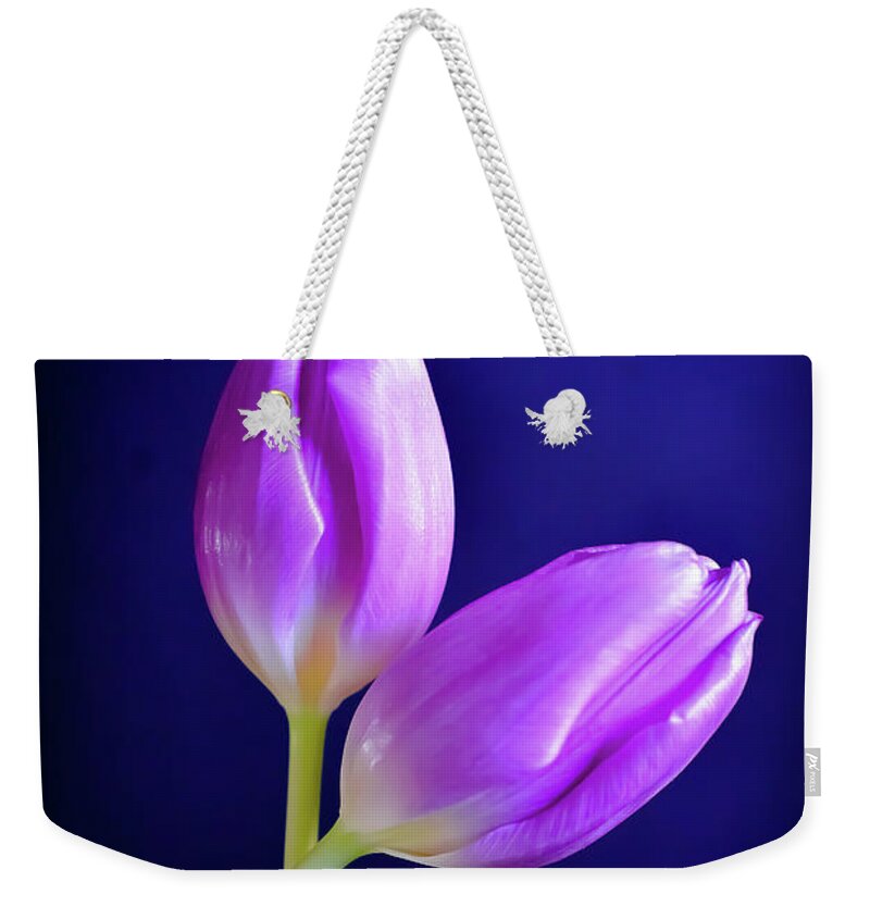 Purple Weekender Tote Bag featuring the photograph Embrace by Michelle Wermuth