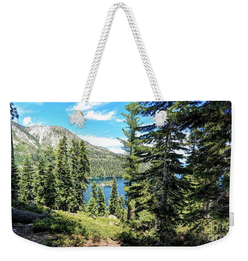 Joe Lach Weekender Tote Bag featuring the photograph Emerald Bay Inspiration Point 2 by Joe Lach