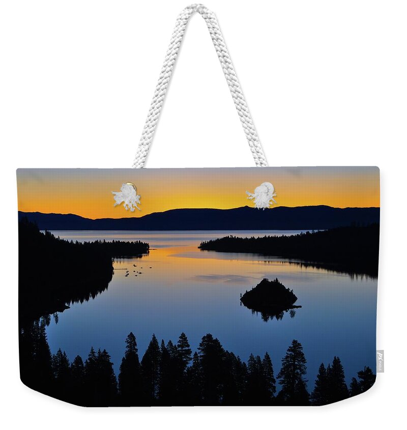 Tranquility Weekender Tote Bag featuring the photograph Emerald Bay Sunrise, Lake Tahoe, Ca by Stevedunleavy.com
