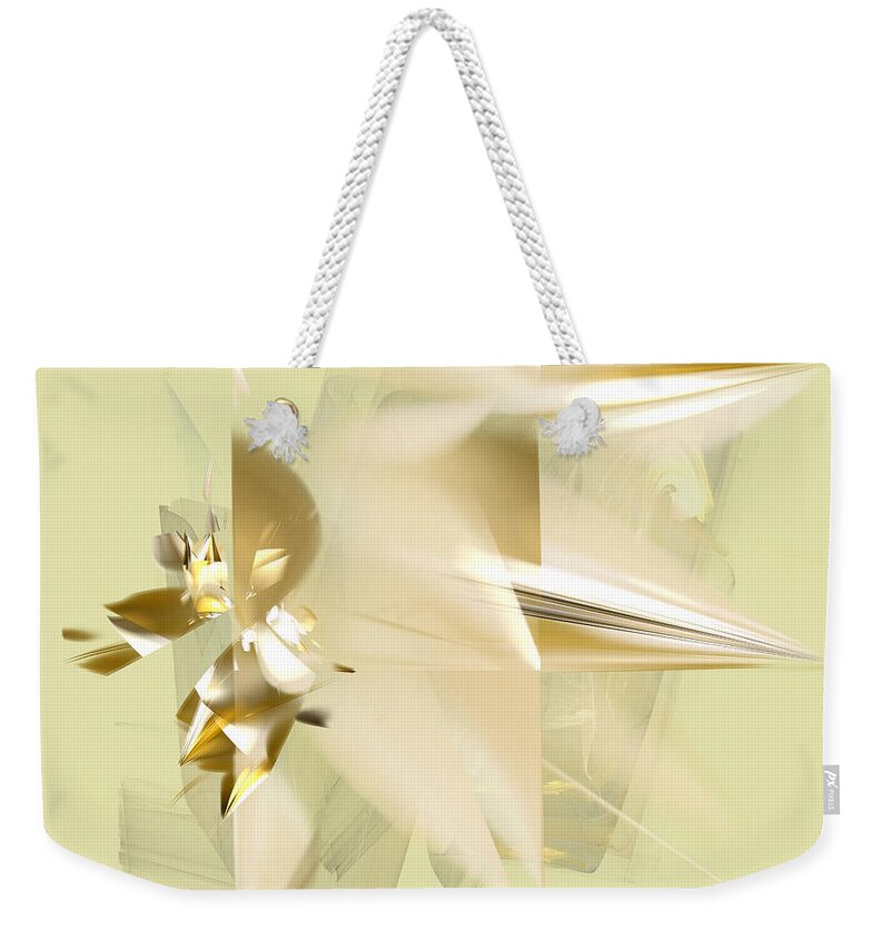Flower Weekender Tote Bag featuring the digital art Emergence by Ilia -