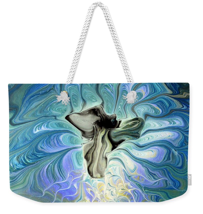 Emerging Weekender Tote Bag featuring the painting Emerging by Maria Martinez