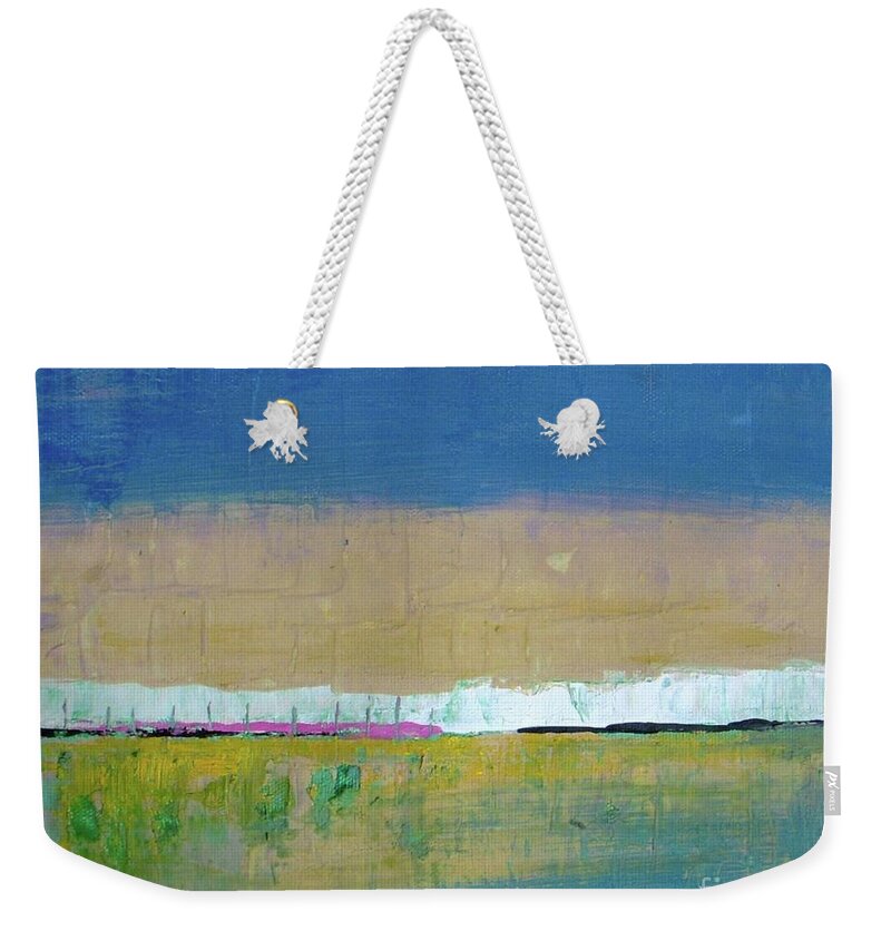 Abstract Landscape Weekender Tote Bag featuring the painting En Passant by Vesna Antic