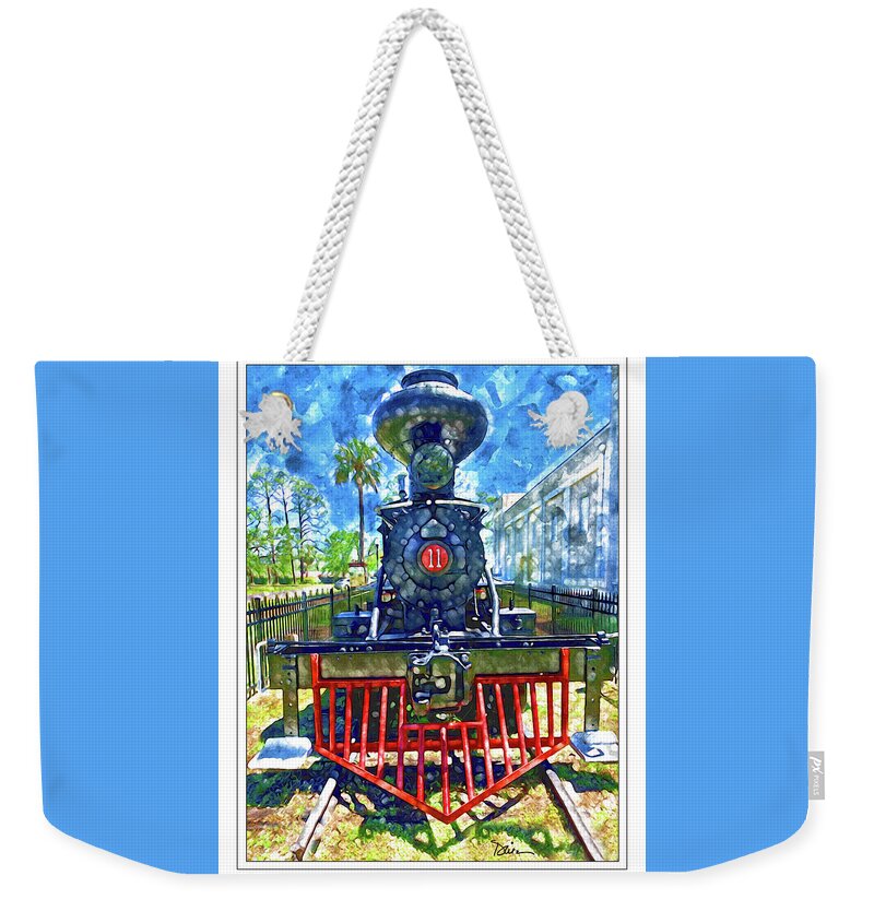 Train Weekender Tote Bag featuring the photograph Engine 11 by Peggy Dietz