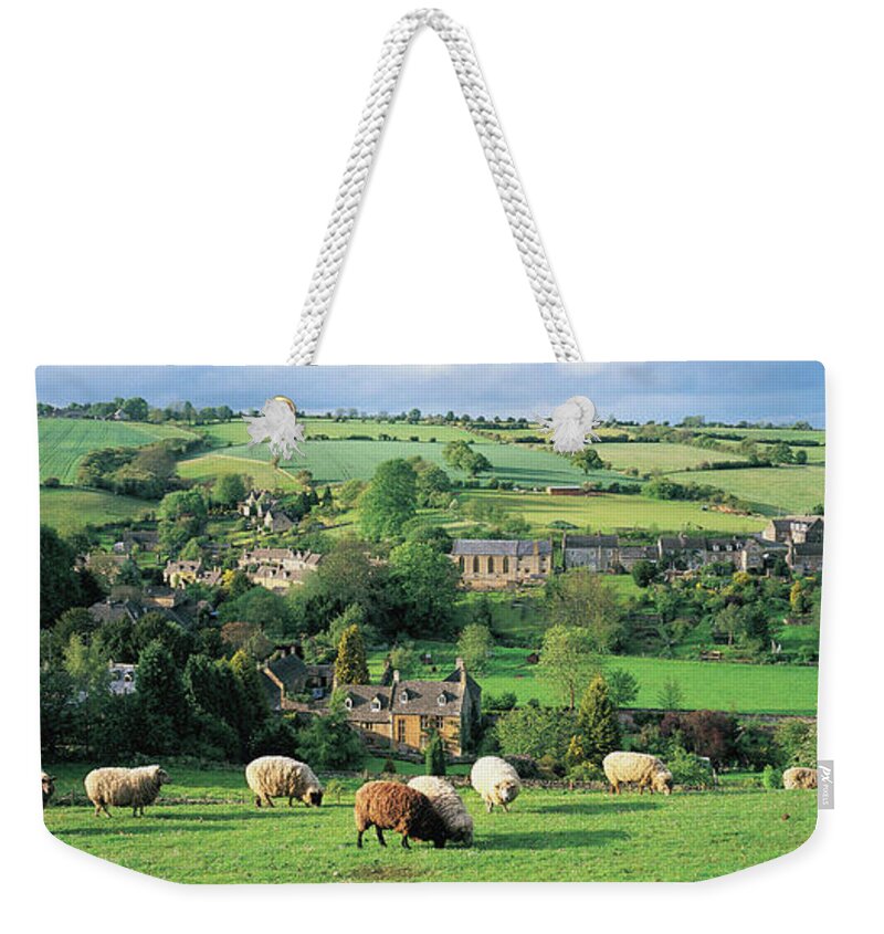 Scenics Weekender Tote Bag featuring the photograph England, Gloucestershire,  Cotswolds by Peter Adams