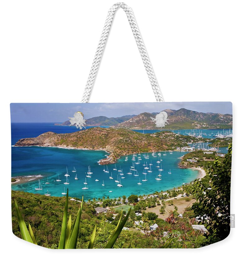 Water's Edge Weekender Tote Bag featuring the photograph English Harbour, Antigua by Cworthy
