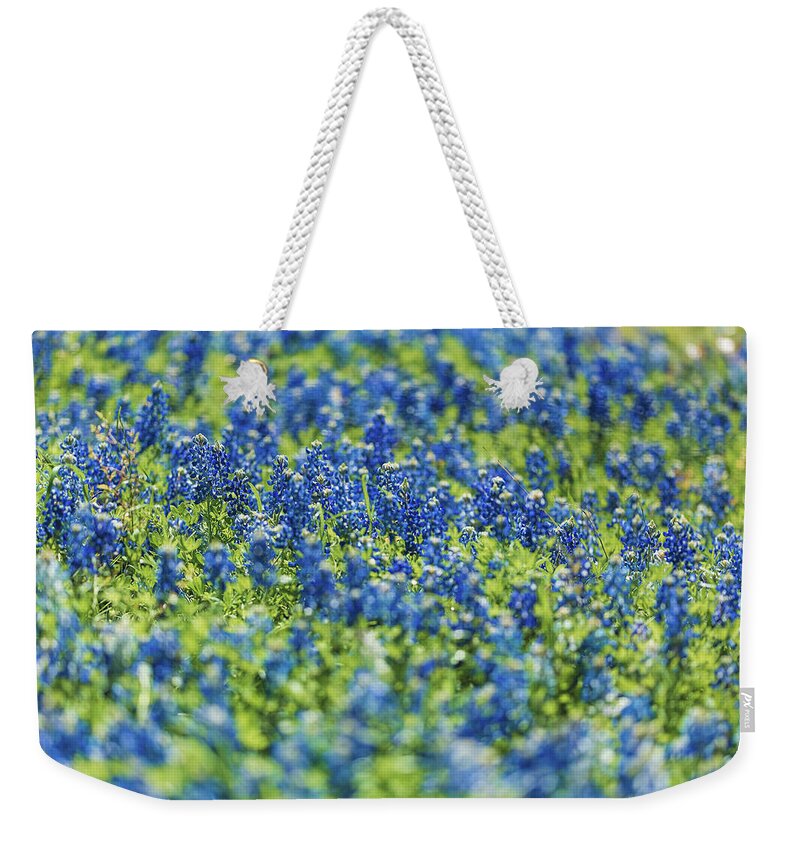 Texas Weekender Tote Bag featuring the photograph Ennis Bluebonnets by Peter Hull