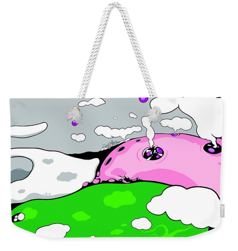 Clouds Weekender Tote Bag featuring the drawing Eruption by Craig Tilley
