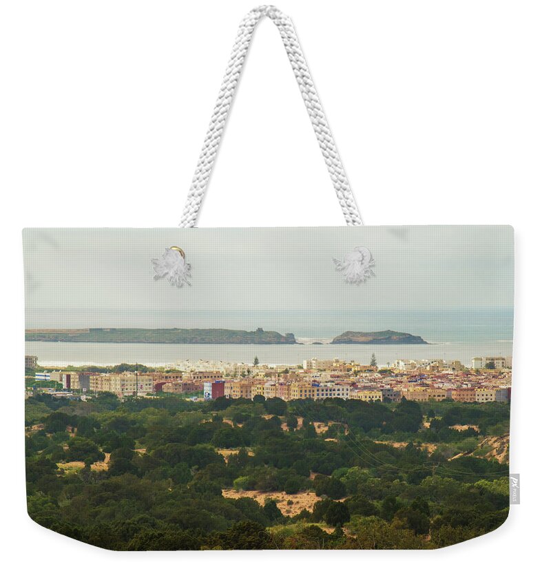 Essaouira Weekender Tote Bag featuring the photograph Essaouira From the Hills by Jessica Levant