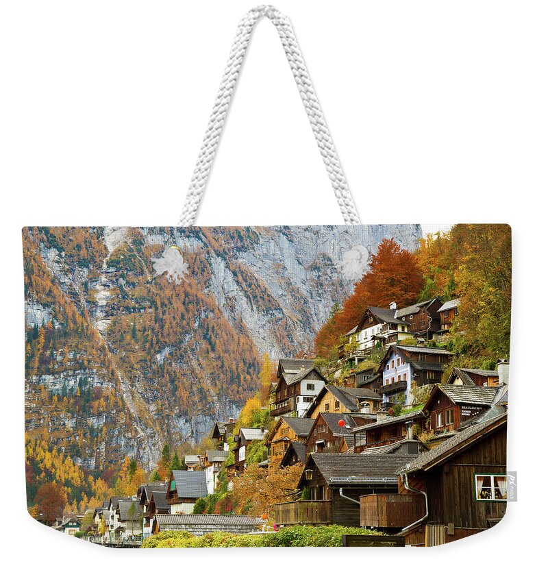 Built Structure Weekender Tote Bag featuring the photograph European Mountain Village by Elyse Patten