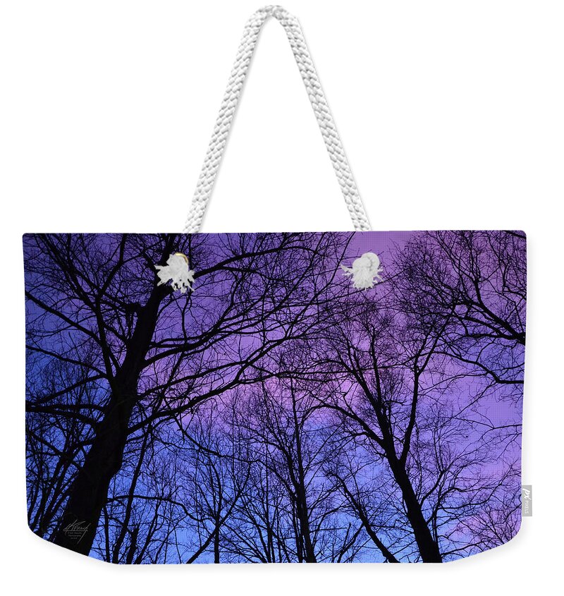 Evening Weekender Tote Bag featuring the photograph Evening Sky no filter by Michael Frank