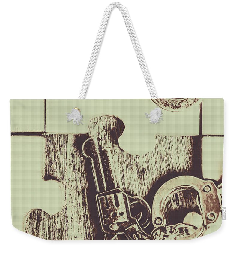 Unsolved Weekender Tote Bag featuring the photograph Evidential mystery by Jorgo Photography