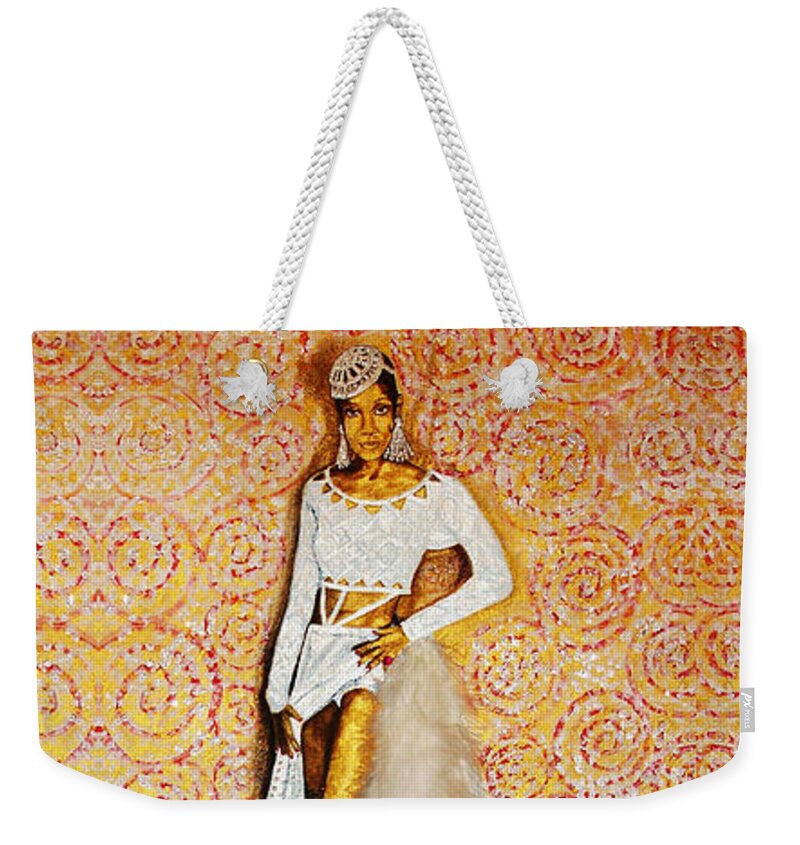Model Weekender Tote Bag featuring the painting Exquisite by Lee McCormick