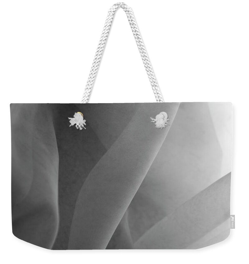 Desaturated Weekender Tote Bag featuring the photograph Fabric Flows In Soft Light by Jcarroll-images