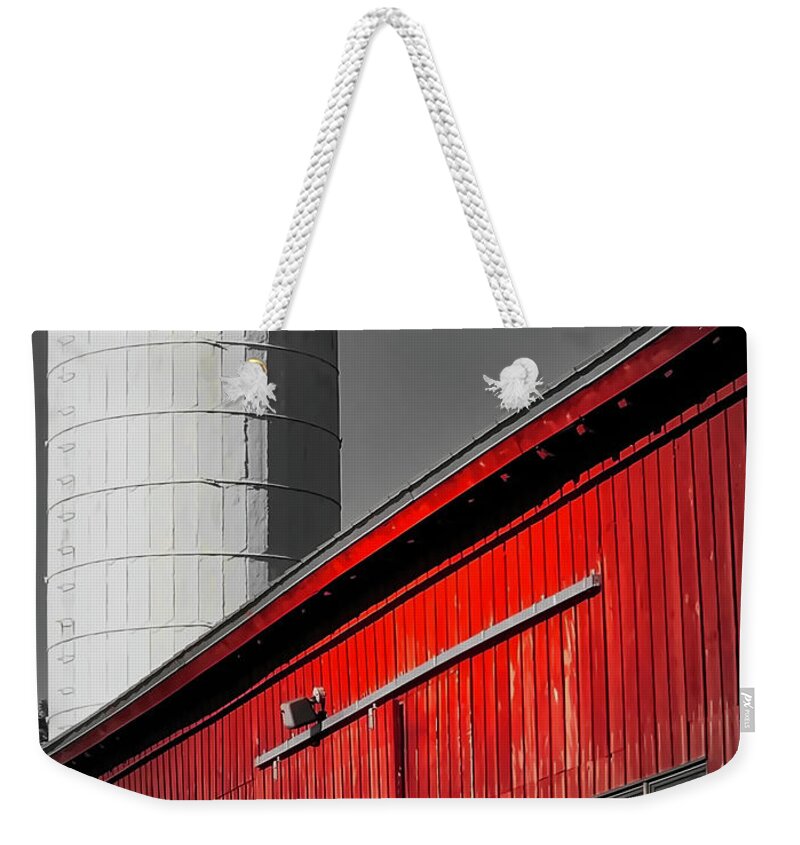 Barn Weekender Tote Bag featuring the photograph Fading Barn by Jack Wilson