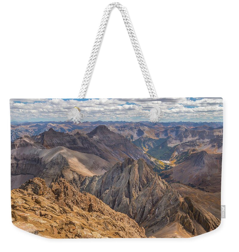 Mt Sneffels Weekender Tote Bag featuring the photograph Fall in Love with the View by Jen Manganello