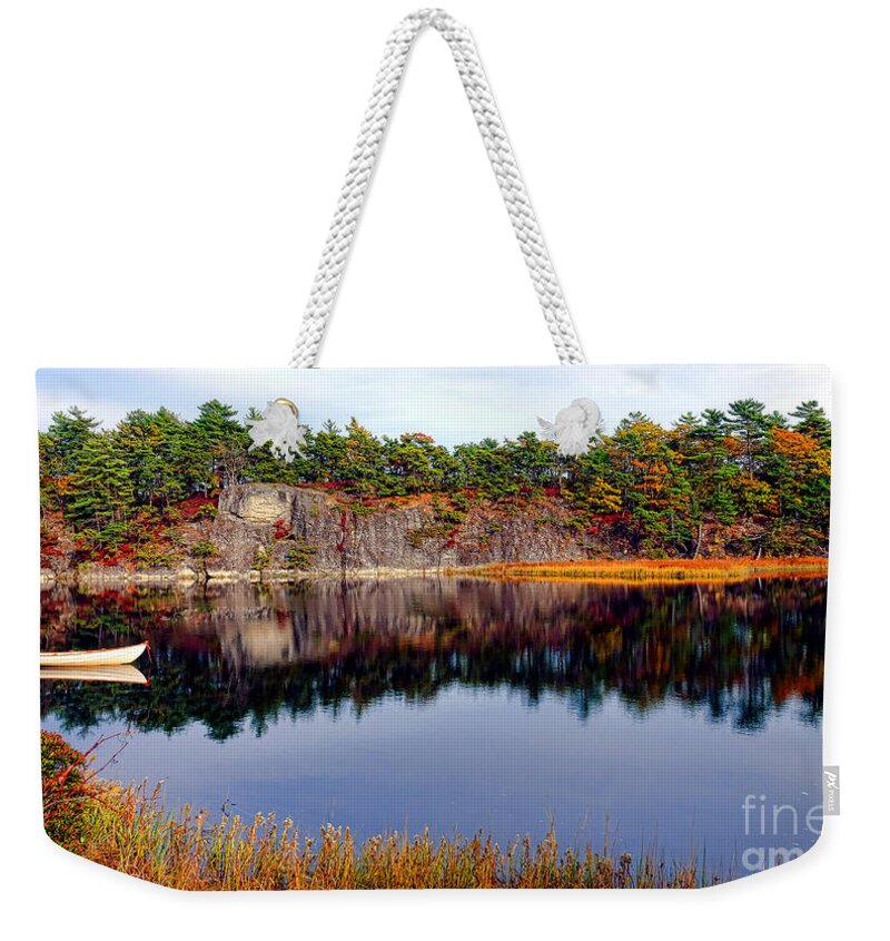 Dory Weekender Tote Bag featuring the photograph Fall Tranquility by Olivier Le Queinec
