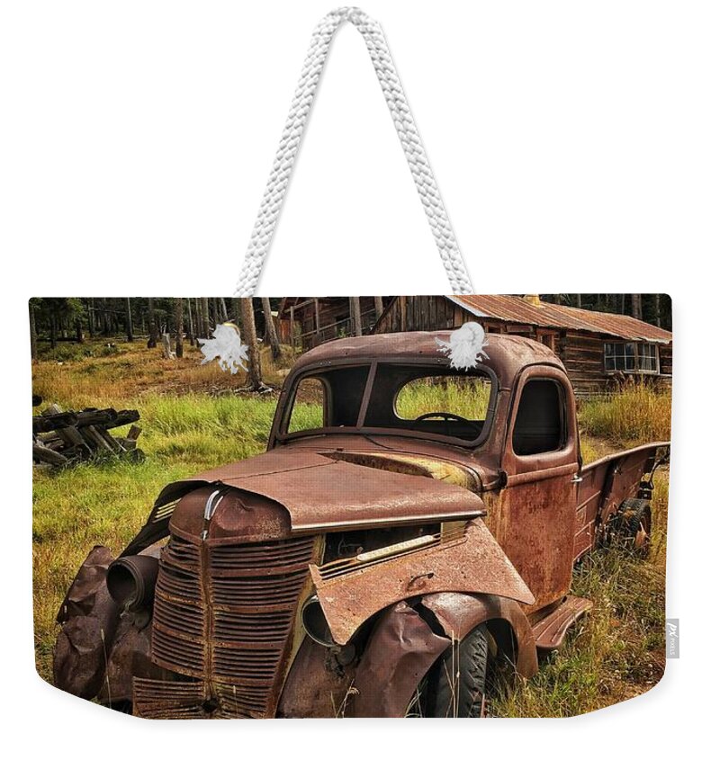 Rusty Weekender Tote Bag featuring the photograph Falling Apart by Jerry Abbott