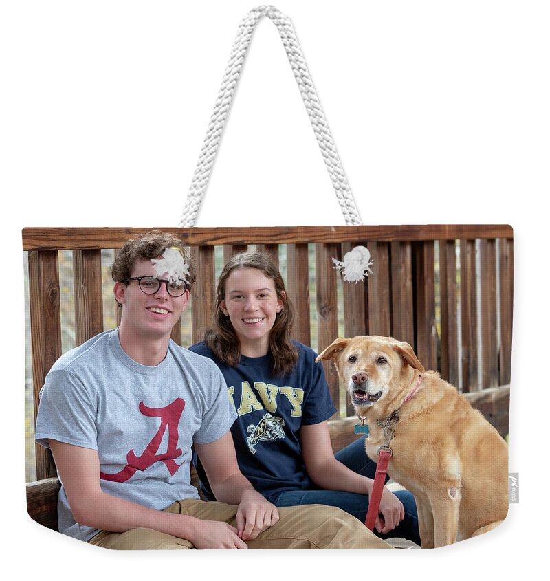 Family Weekender Tote Bag featuring the photograph Family Dog by Farol Tomson