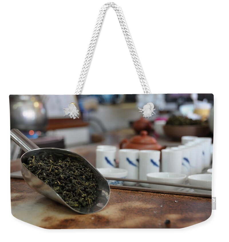 Taiwan Weekender Tote Bag featuring the photograph Famous Alishan Tea by Photography By Huey Yoong (www.hueyyoong.com)