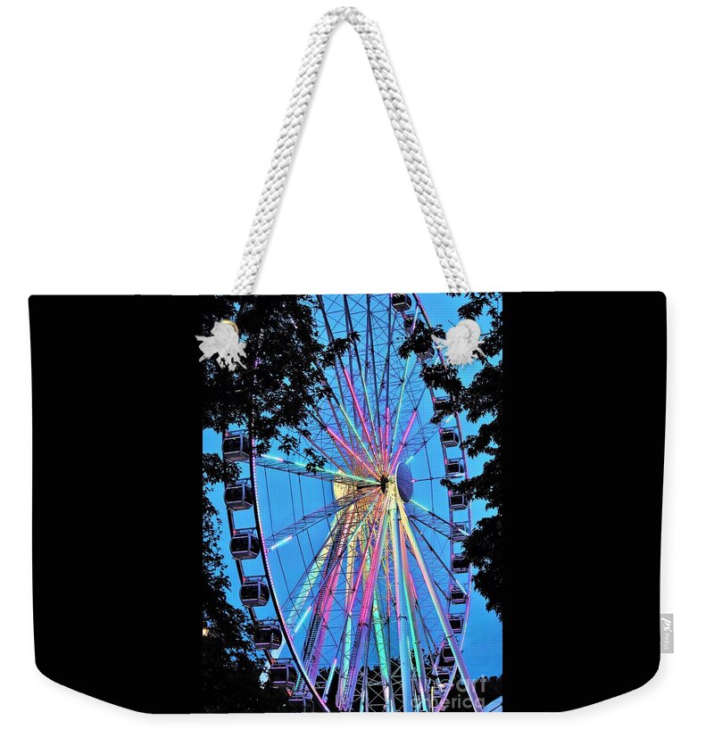 Ferris Wheel Weekender Tote Bag featuring the photograph Farris Wheel Pigeon Forge by Merle Grenz