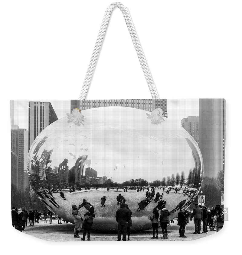 Chicago Weekender Tote Bag featuring the photograph Fat Bean by Framing Places