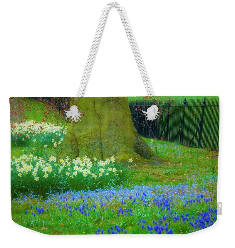 Field Of Flowers Weekender Tote Bag featuring the photograph - Field of Flowers by THERESA Nye