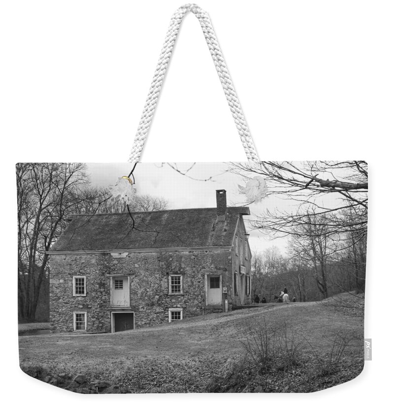 Waterloo Village Weekender Tote Bag featuring the photograph Smith's Store on the Hill - Waterloo Village by Christopher Lotito