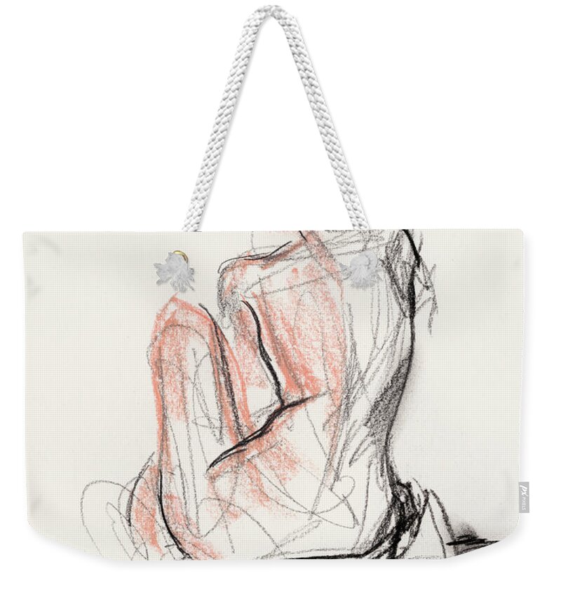 Fashion & Figurative+figurative+nudes Weekender Tote Bag featuring the painting Figure Gesture II by Jennifer Paxton Parker